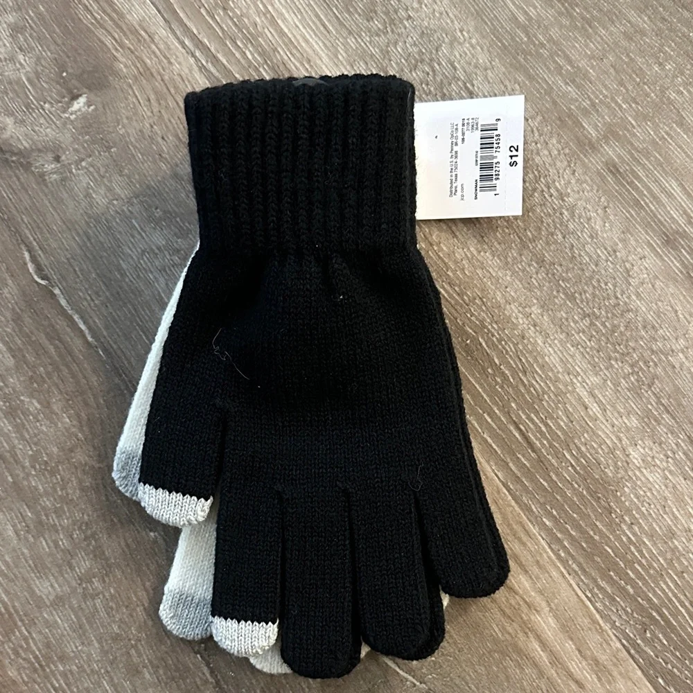 Mixit Kids' Cream and Black Snowman Mittens
